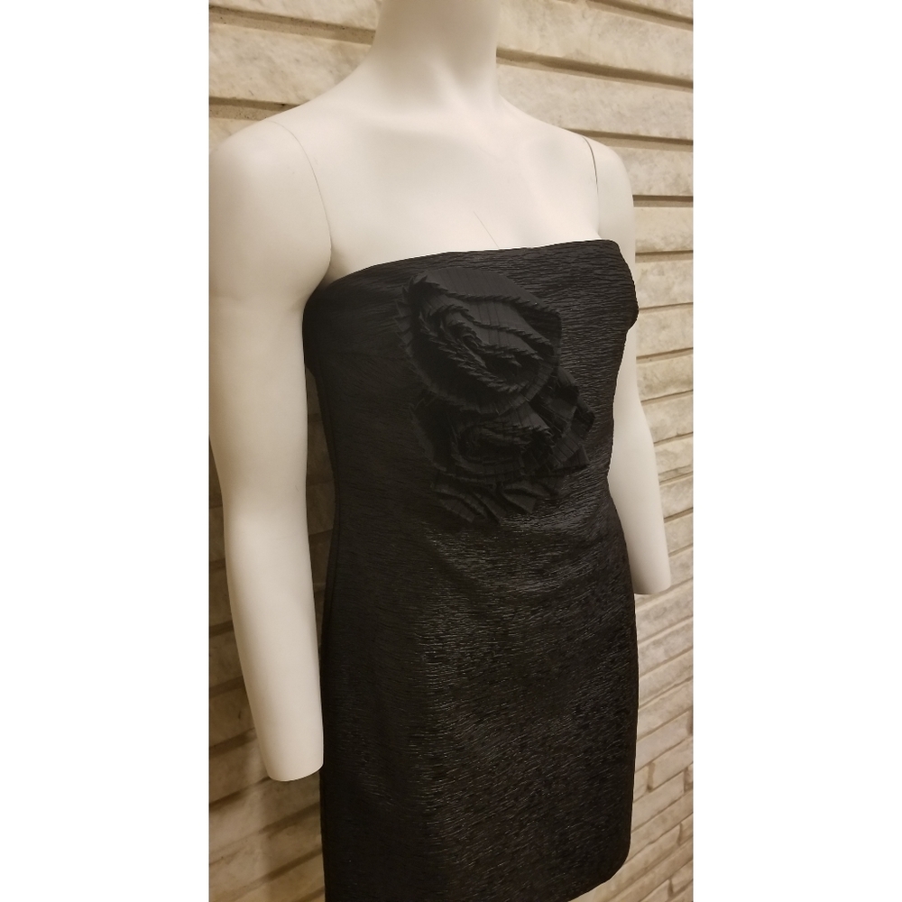 Ya Los Angeles Black Textured Dress